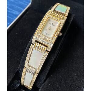 NEEDS BATTERY Croton Mother of Pearl Sterling Silver Japan Quartz Womens Watch